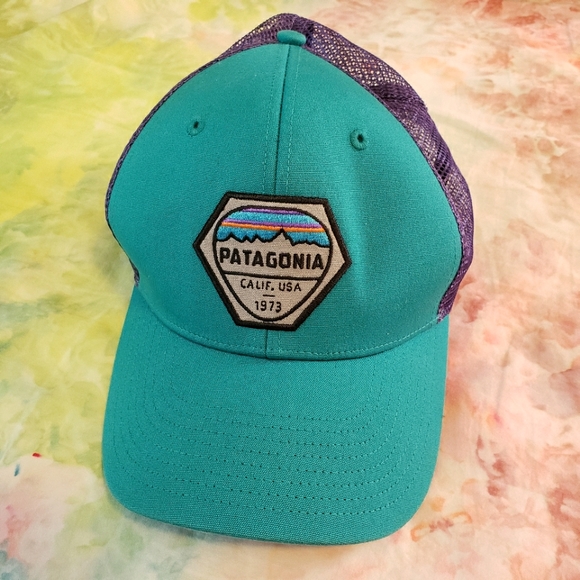 Patagonia Fitz Roy Hex Trucker Hat Teal 